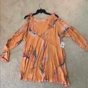 Freepeople Orange Long Sleeve Dress